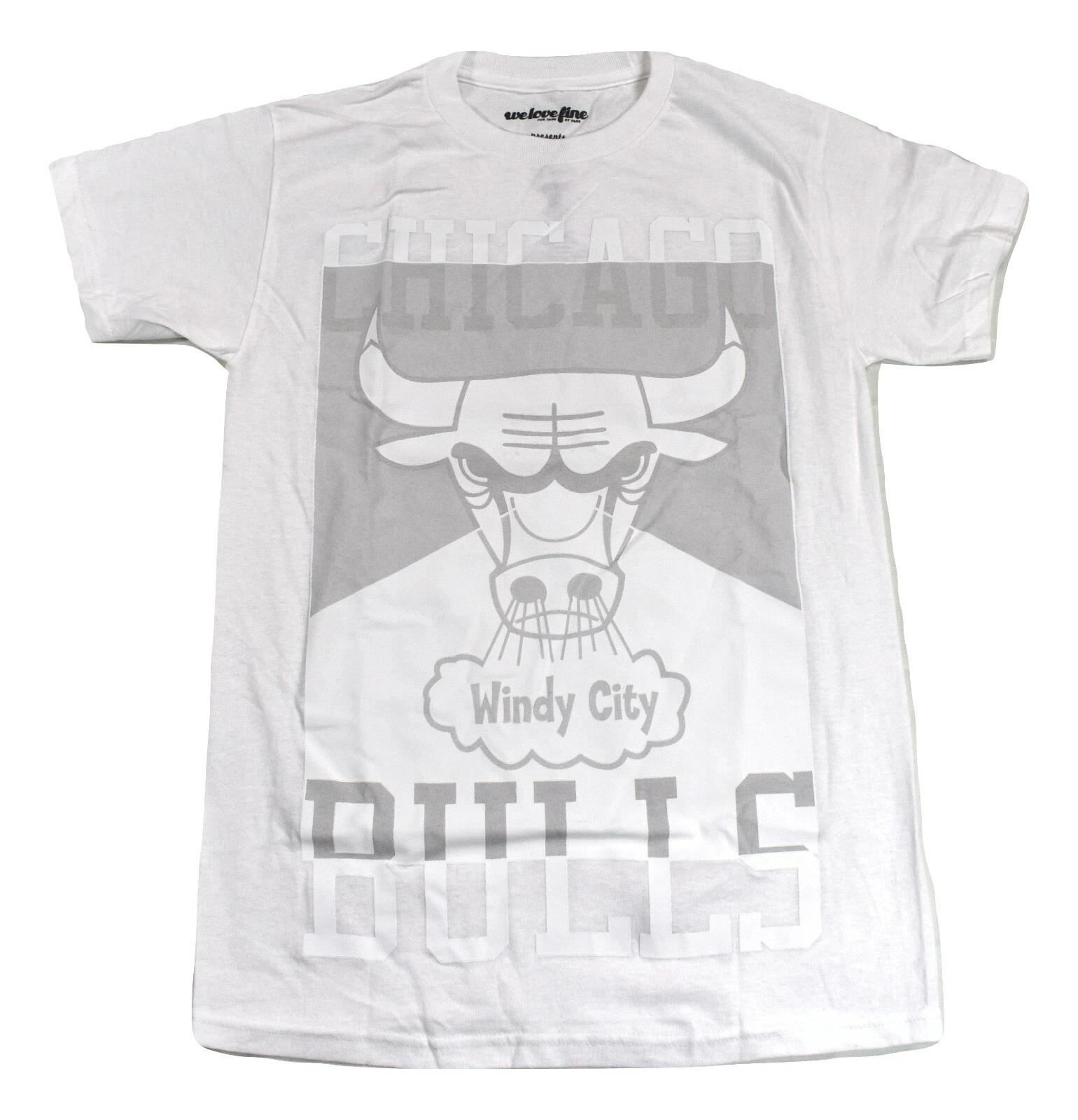 NBA Hardwood Classics Мужская рубашка Chicago Bulls Windy City Полностью белая Новая S, M L
