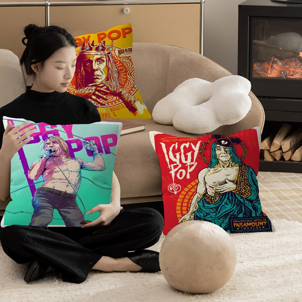 L-Iggy P-Pop Band Cushion Cover Pillow Cover Decor Pillowcase Printed Cushion Case for Couch