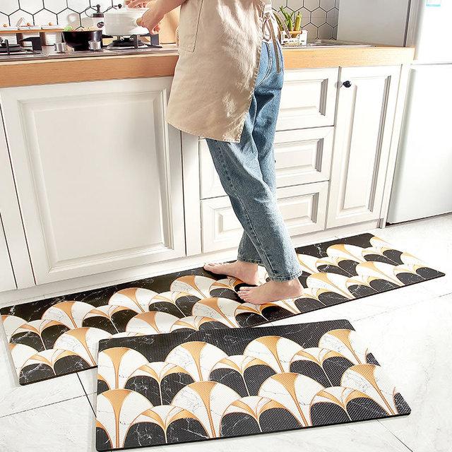 Washable Long Strip Kitchen Carpet Anti Skid And Oil Proof Dining Room Pvc Floor Rugs Home Bathroom Entrance Door Mats
