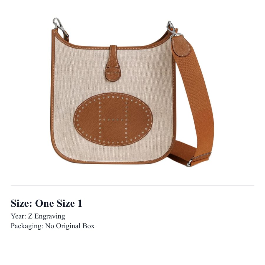 HERMES Evelyne H Canvas And Clemence Calfskin Crossbody Bag, Shoulder Bag 29 Women's Light Beige/Beige/Gold H085942CKAC