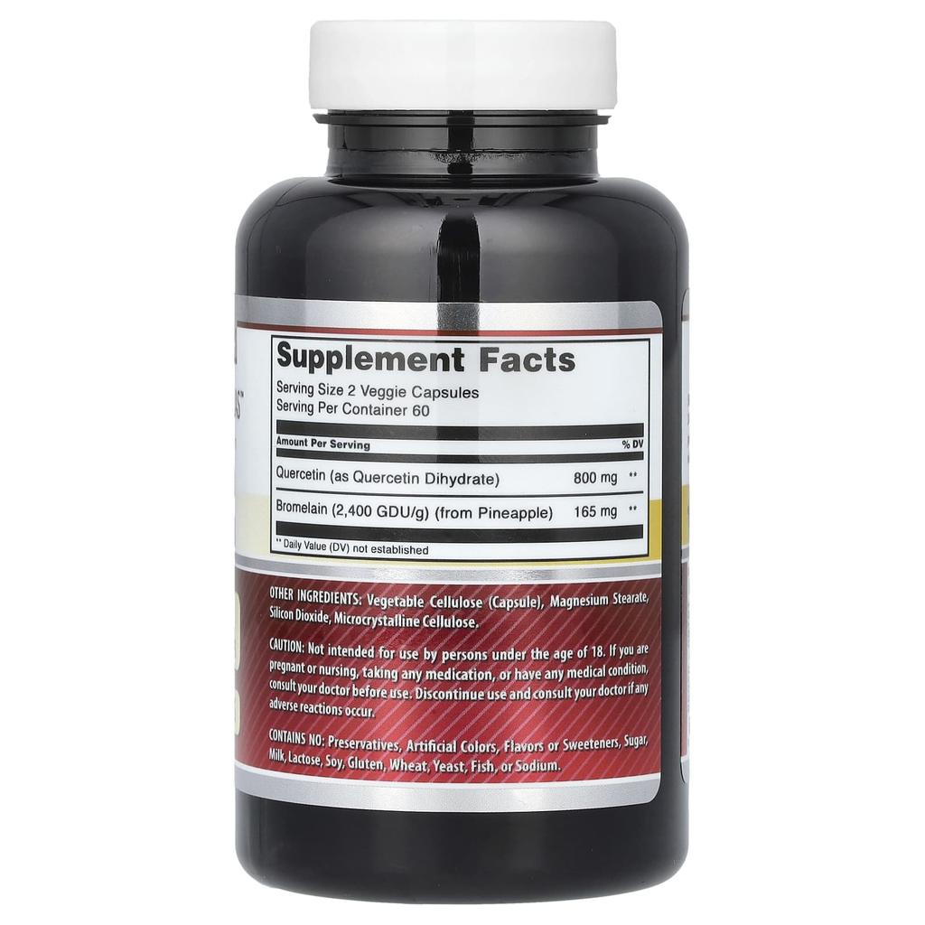 Quercetin Bromelain, Veggie Capsules 120