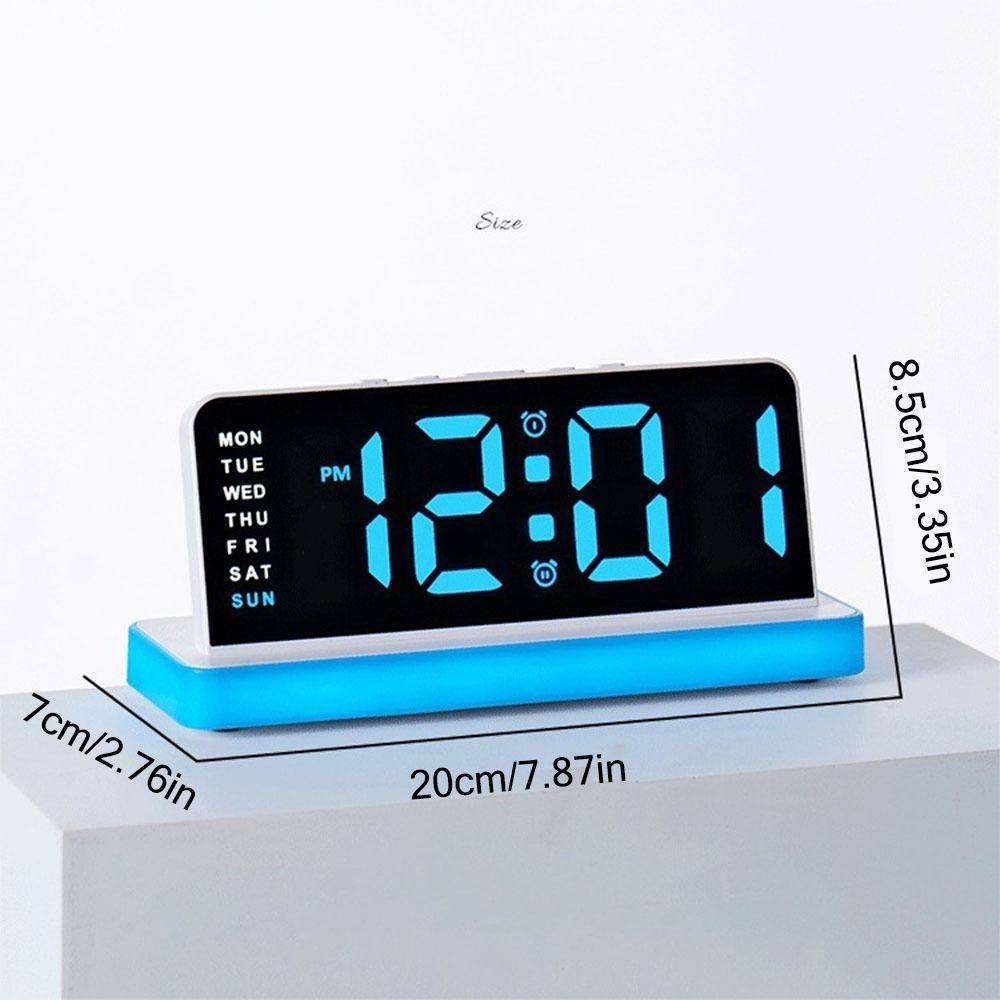 Large Screen LED Electronic Clock Adjustable Brightness Table Clock Digital Alarm Clock  Home Use