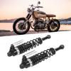 Pair 340mm Motorcycle Shock Absorber Rear Suspension Spring Universal for ATV SUVBlack Silver