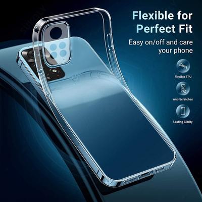 Gjennomsiktig Slim Silikondeksel for Xiaomi 14T Pro 13T 12T Poco F6 Pro X6 Redmi 14C Note 14 Pro 13 12 11 10 Støtsikkert TPU Bakdeksel