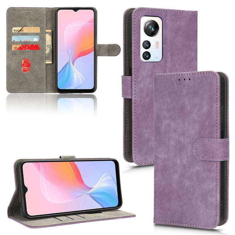 

Флип-чехол для Blackview A85 из искусственной кожи, защитный чехол для всего корпуса, противоударный, с [блокировкой RFID] for Blackview A85 фиолетовый