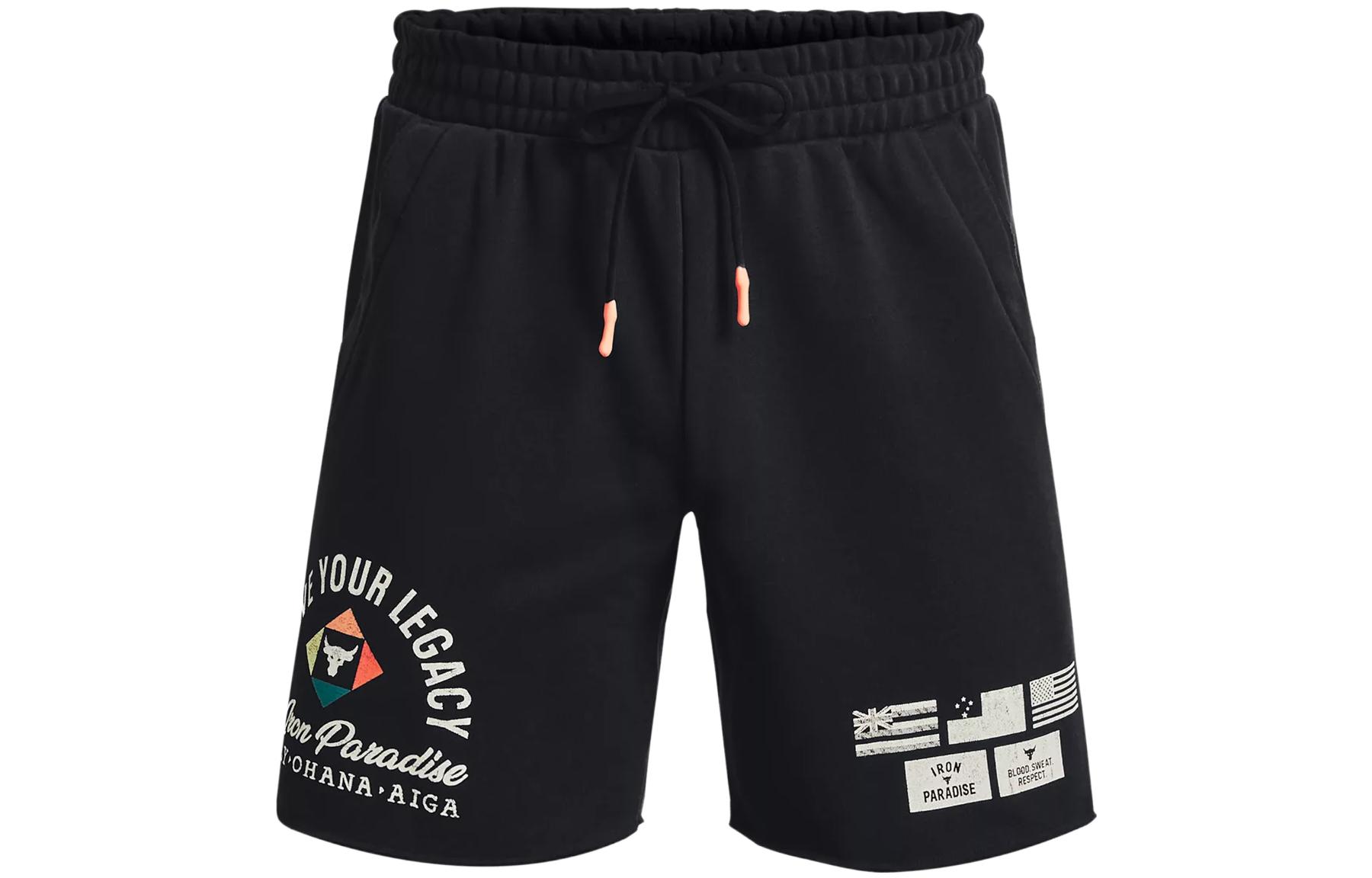 Under Armour Men s Project Rock Heavyweight Terry Shorts Black 1377439-001 3XL