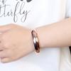 Purple Gold Fashion Luxury Simple Smooth Pull Bracelet Rose Gold Plated Round Belly Bracelet Jewelry