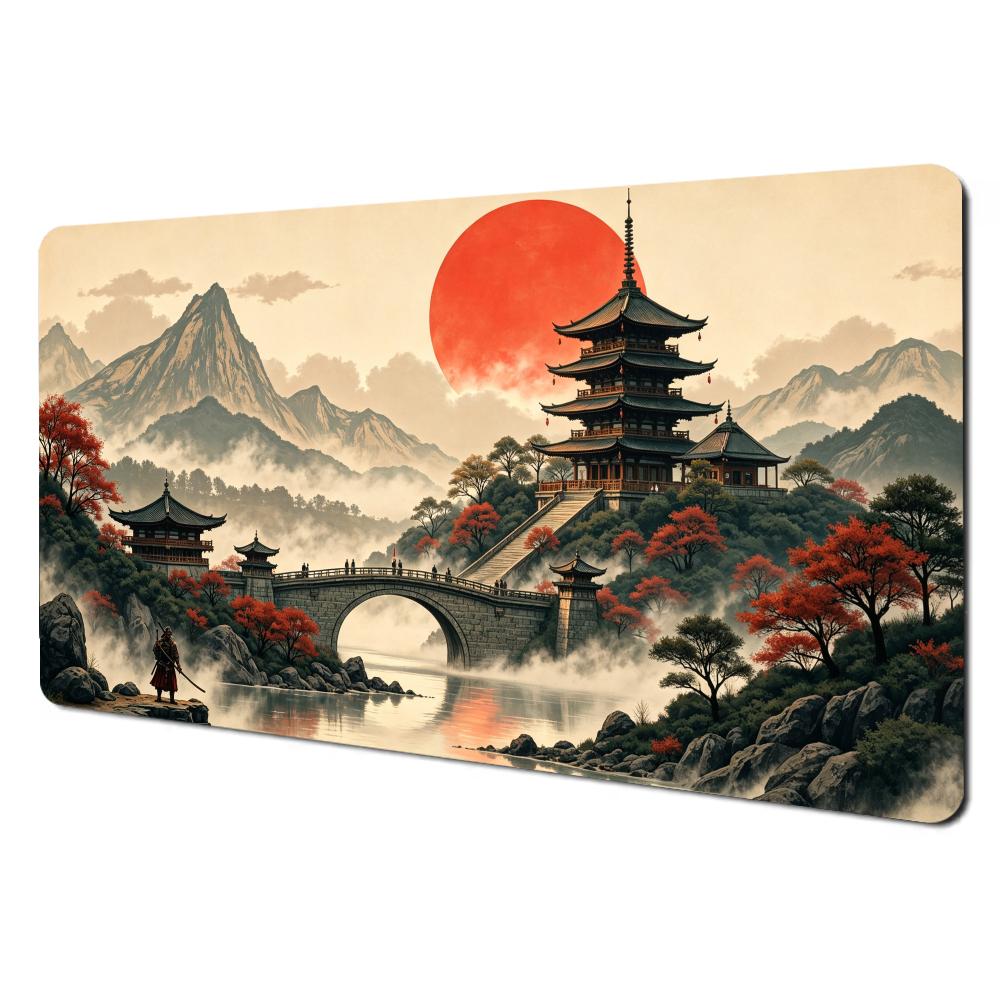 Japanese Style Scenery Mouse Pad Computer Accessories Office Game Table Mats Rubber AntiSlip Gaming Keyboard Mousepad Desk Pads