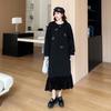 DIMANAF 2025 Women Pluls Size Cotton Long Sleeve Autumn Casual Tops Tees Stripe Shirt Solid New T-Shirt Loose Pullover