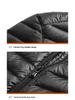 NASA2024 Men's Lightweight Down Jacket - Short, Portable, Thin, Packable, Plus Size, for Autumn & Winter