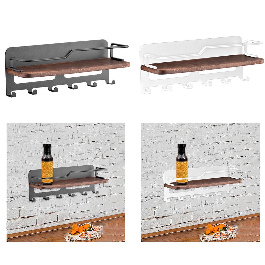 Fridge Side Rack with Hook Rack Hanging Basket for Kitchen Balcony Cabinet