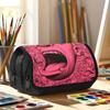 1pc The Art of Screaming (.aoS) Themed Pencil Case - Large Capacity Double Layer Flip Design with Zipper Closure, Office Travel Suitable For,, Birthda
