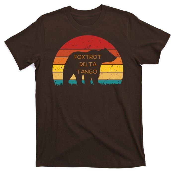 Funny Bear Foxtrot Delta Tango Anti Trump T-Shirt Men And Women Unisex T-Shirt S