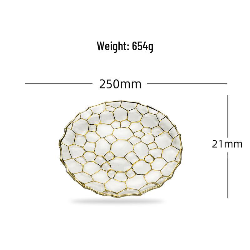 Flavinmci Nordic Honeycomb Crystal Glass Fruit Bowl