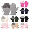 Quick-Dry Snow Gloves Zipper-Free Wrist Closure Cold Gear Gloves  For Boys Girls
