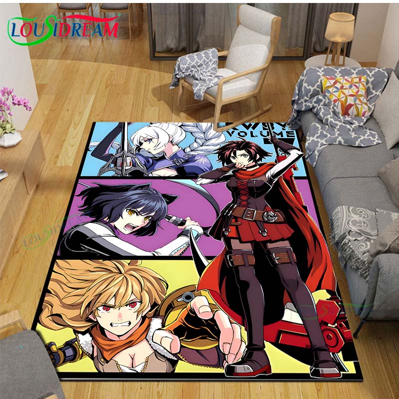 Anime Characters A-RWBY Carpet for Living Room Home Sofa Decoration,Children Game Large Decor Floor Mat Yoga Mat Large Carpet