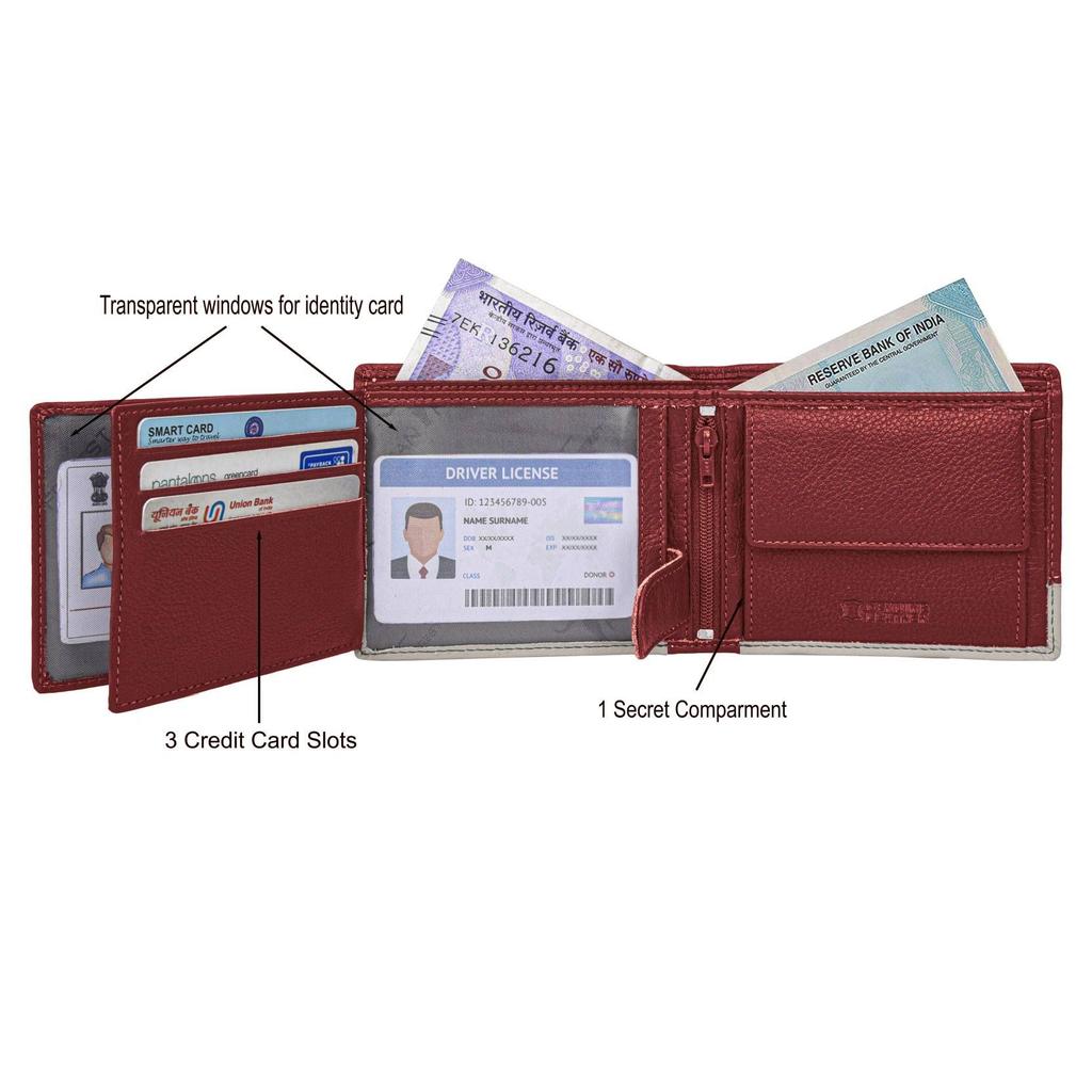 Men Casual, Formal, Travel, Trendy Genuine Leather RFID Wallet  (8 Card Slots) Men Wallet
