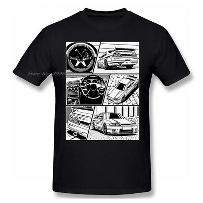 Skyline R33 Gtr Car Japan Jdm Racing Tričko Unisex/Dáma Bavlna Letní Tričko Krátký rukáv Grafika Tričko Tričko Top Dárek