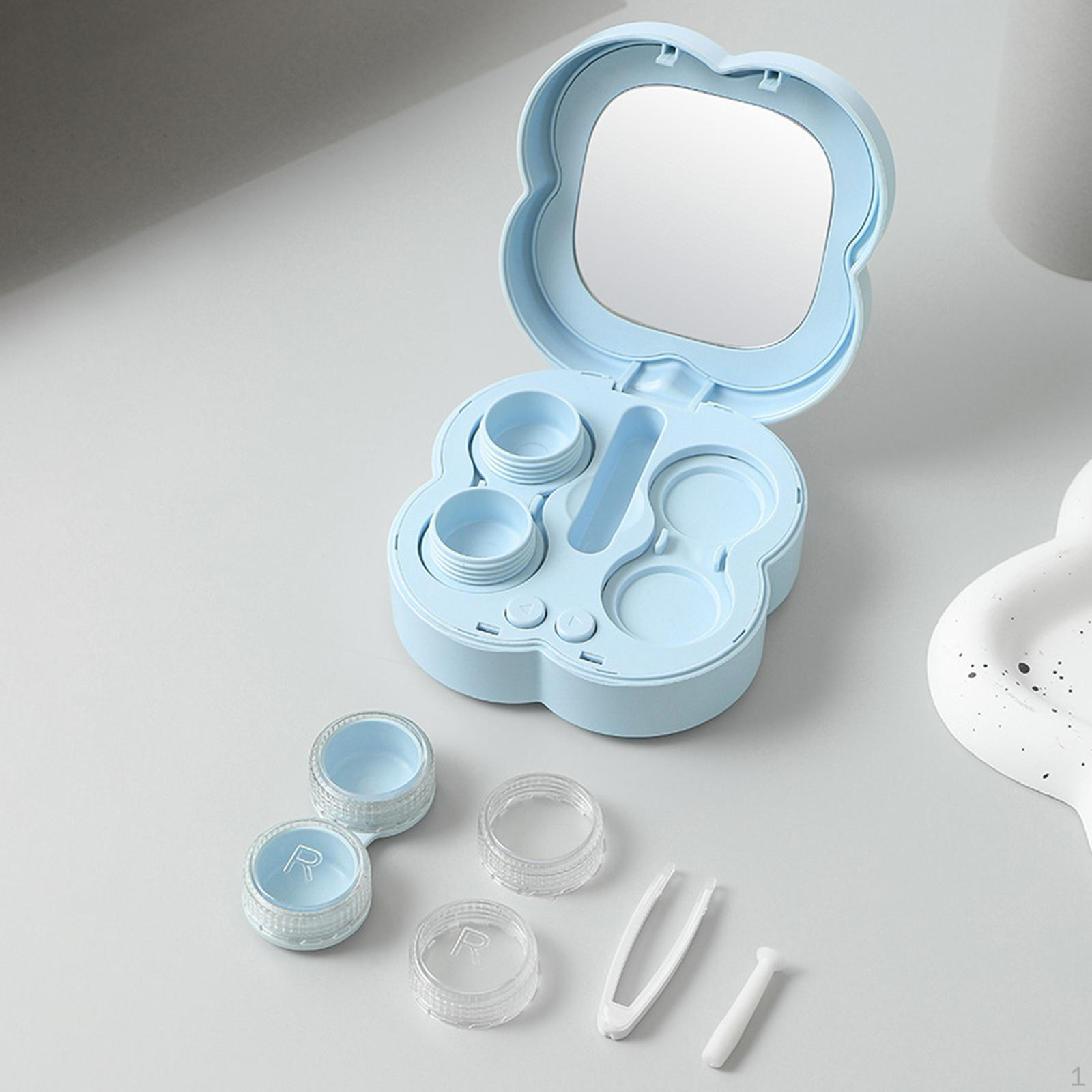 

Contact Lens Case with Cleaner Washer Lightweight Travel Size Self Cleaning