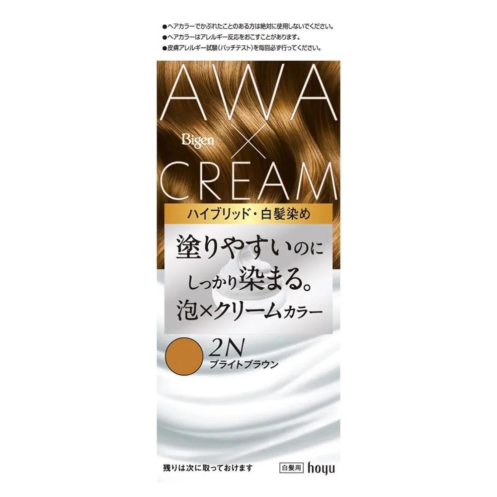 Краска для волос Hoyu Bigen Foam Cream Color 2N Ярко-коричневый 90 г Набор из 3 штук