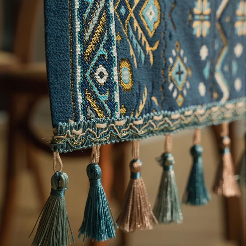 Zhinianhua American Style Diamond Jacquard Table Runner