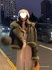Women's 2025 Spring Shearling Suede Short Motorcycle Jacket - Slimming Korean Style