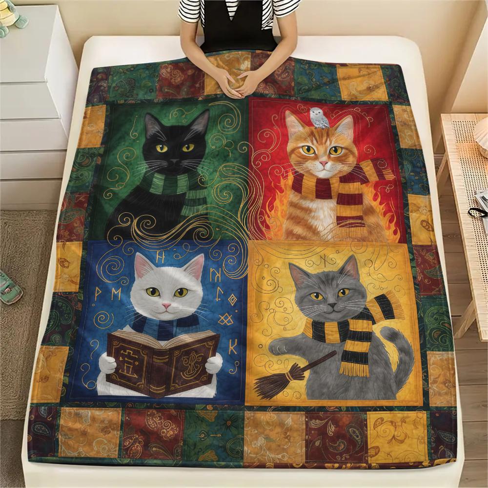1 Stück Flanelldecke mit Cartoon-Druck, Hohe Qualität, Bequem für alle Jahreszeiten, Heimdekoration, Wärme und Komfort, Perfekt als Weihnachts- oder Geburtstagsgeschenk