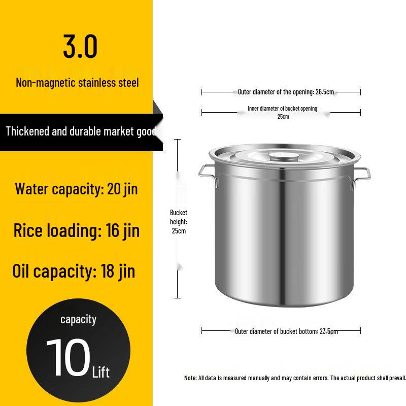 

JPHZNB Heavy-Duty Stainless Steel Multi-Purpose Pot with Lid, 3-Pack