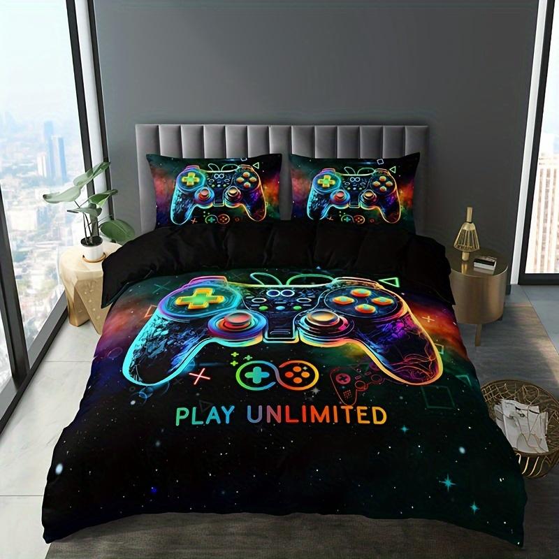 Gamepad Duvet Cover Set Stylish Color With 2 Pillowcase Super Soft Hd Printing Bedding Set For Home Dorm Decor