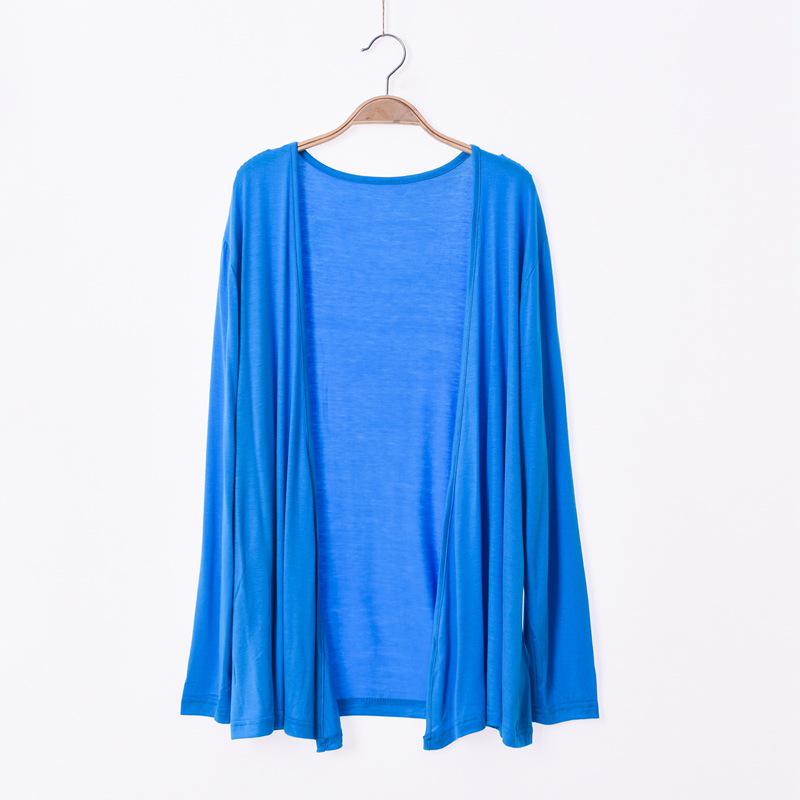 Plus Size Spring/Summer Sun Protection Modal Beach Cover-Up Cardigan for Women