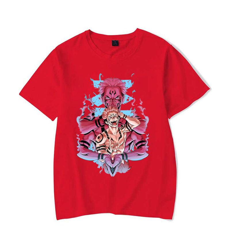New Anime Ryomen Sukuna Print T-shirt Women's Men's Fashion Casual Summer Unisex Anime Short Sleeve Shirts Tee