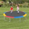15FT Round Trampoline Replacement Pad, Durable All-Weather PVC Cover W/ Vibrant Color Design, Springs Protector for Backyard Fun