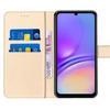 Coque pour samsung galaxy a05, doré, protection antichoc en cuir pu avec poche à cartes et fonction de support (pas pour a05s)