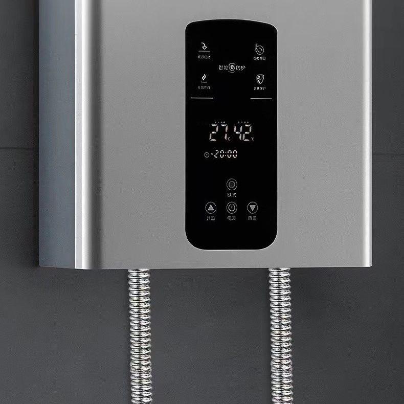 Gun Gray Stainless Steel Angle Valve - Hot/Cold Water Heater Stop Valve with Copper Core for Toilet.