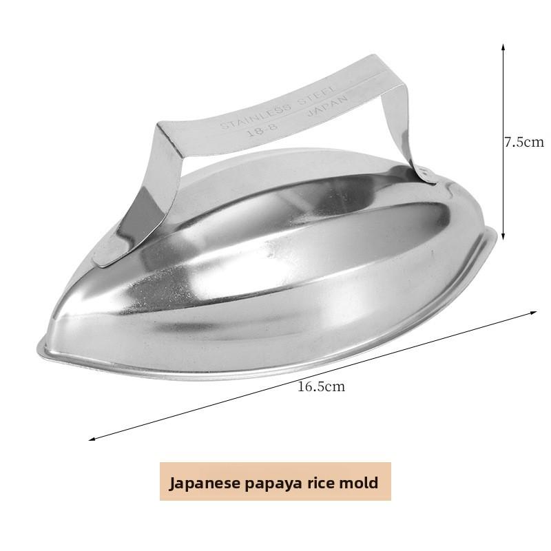 

1 шт. Форма для риса в виде лавового яйца из нержавеющей стали, форма для сэндвича с папайей и тыквой, форма для рисовых шариков с ручкой 1PCS