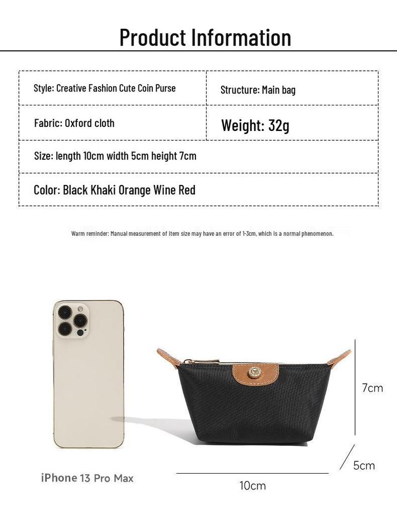 Dumpling Coin Purse: Stylish Mini Key & Lipstick Storage for Women