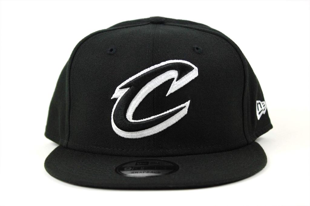 New Era 9FIFTY Snapback Black NBA Eastern Cleveland Cavaliers Cap, & White, Conference,