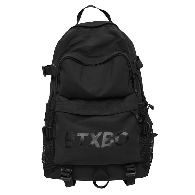 

Мужской дорожный рюкзак, женский рюкзак большой емкости с буквенным принтом, школьный рюкзак для школьников чёрный