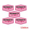 10pcs /Lots Pink Cartoon English Letter Embroidered Patches Diy Jackets Backpack Sew Badges Iron On Patches For Clothing Stickers 