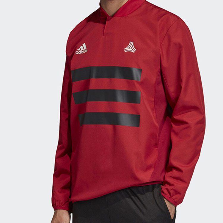 Adidas T Shirts Men's Red Stand Collar Moderate Straight Fit DZ9594
