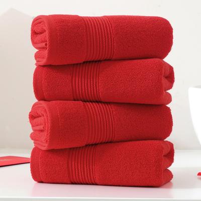 Red Towel Pure Cotton Wedding and Birthday Banquet Embroidered Pattern Soft and Absorbent