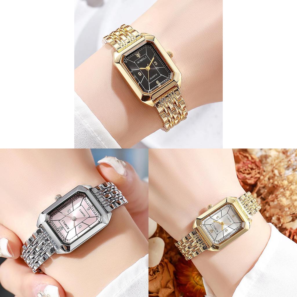 Ladies Square Dress Watch With Precise Quartz Movement For Office And Leisure