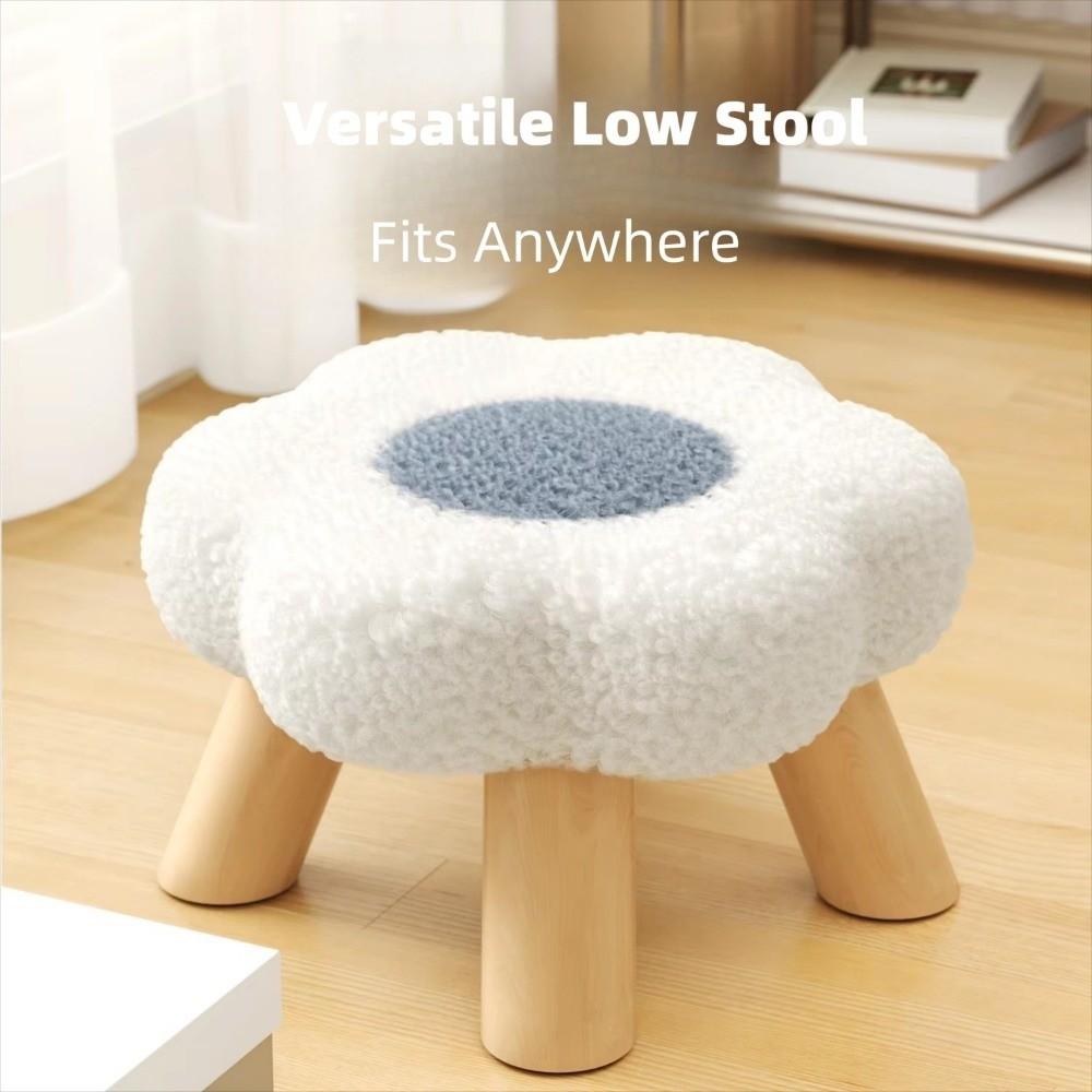 Household Low Stool Soft Sofa Stool Cute Footstool  Living Room