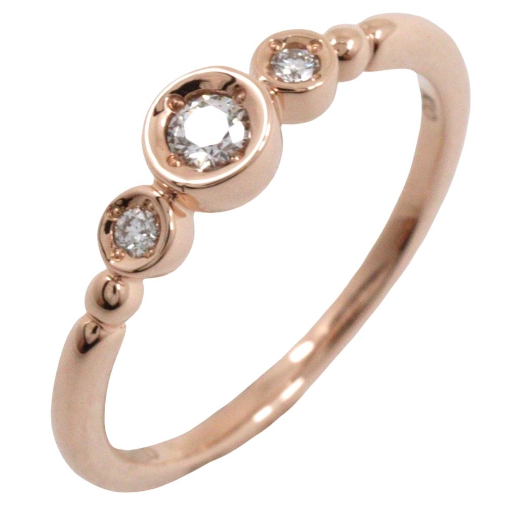 

Ring K10 Pink Gold/diamond #2.9(US Size) 1.1g Women Used