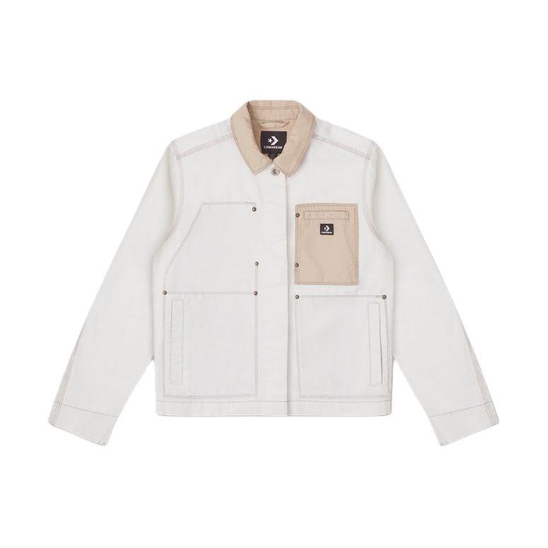 

New Converse Jackets Coats Women s White 10026051-A01 XL