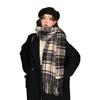 1116 Korean version of the new plaid scarf imitation cashmere fringed shawl autumn and winter couple atmosphere warm and thickened scarf