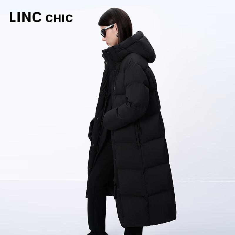 Jinyujie Women's Long Hooded Thickened Puffer Down Jacket Y24808229