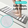 Explosive Striped Two-Piece Set, Bathroom Absorbent Floor Mat, Bathroom Door Non-Slip Foot Pad, Toilet Rug