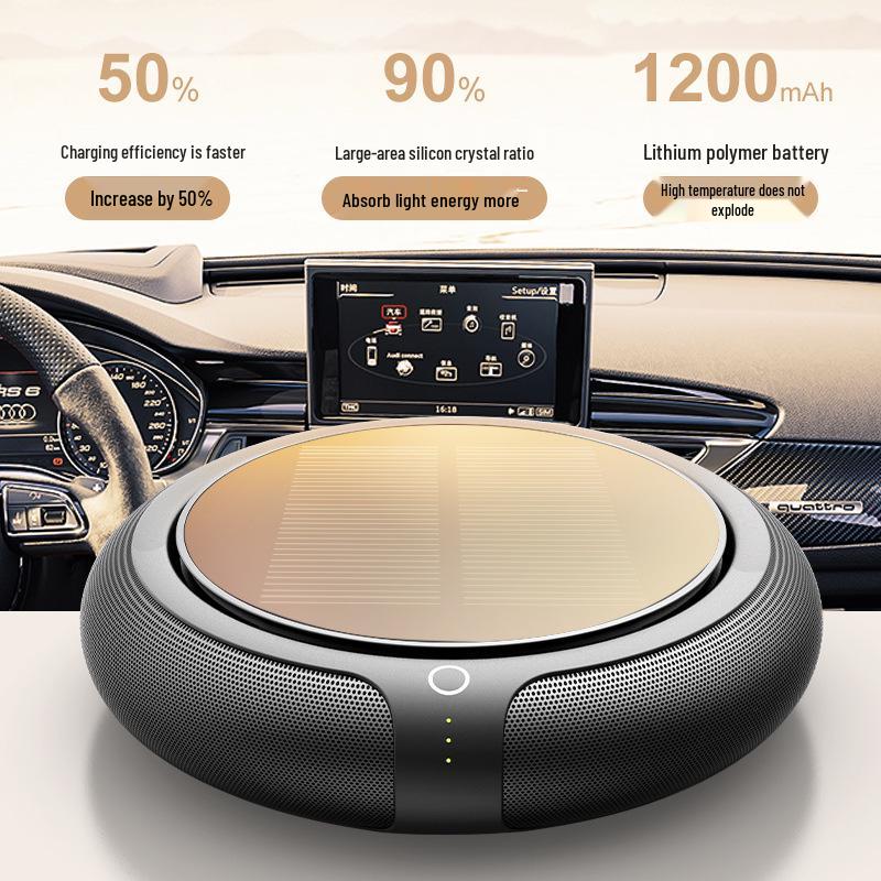 Solar Car Air Purifier & Aroma Diffuser: Eliminates Formaldehyde & Odors, Customizable with Laser Silk Screen Logo.