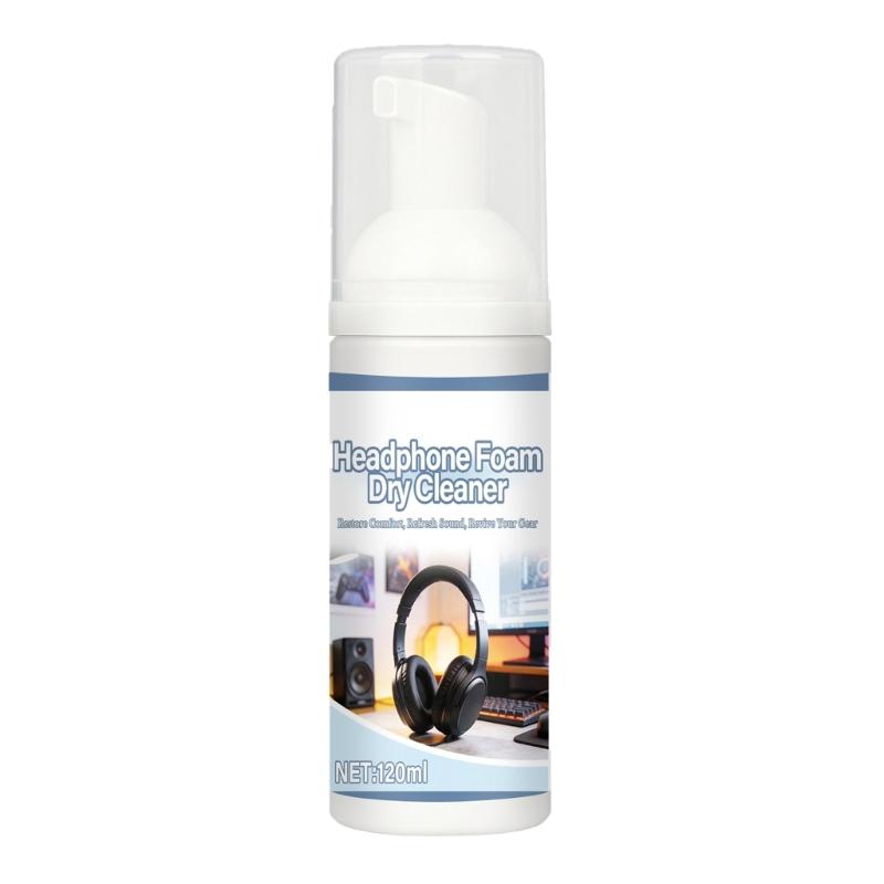 

Waterless Headphone Cleaner For Leather Gaming Ear Cushions Gentle Cleaning Agent And Fast Drying 120ML 1